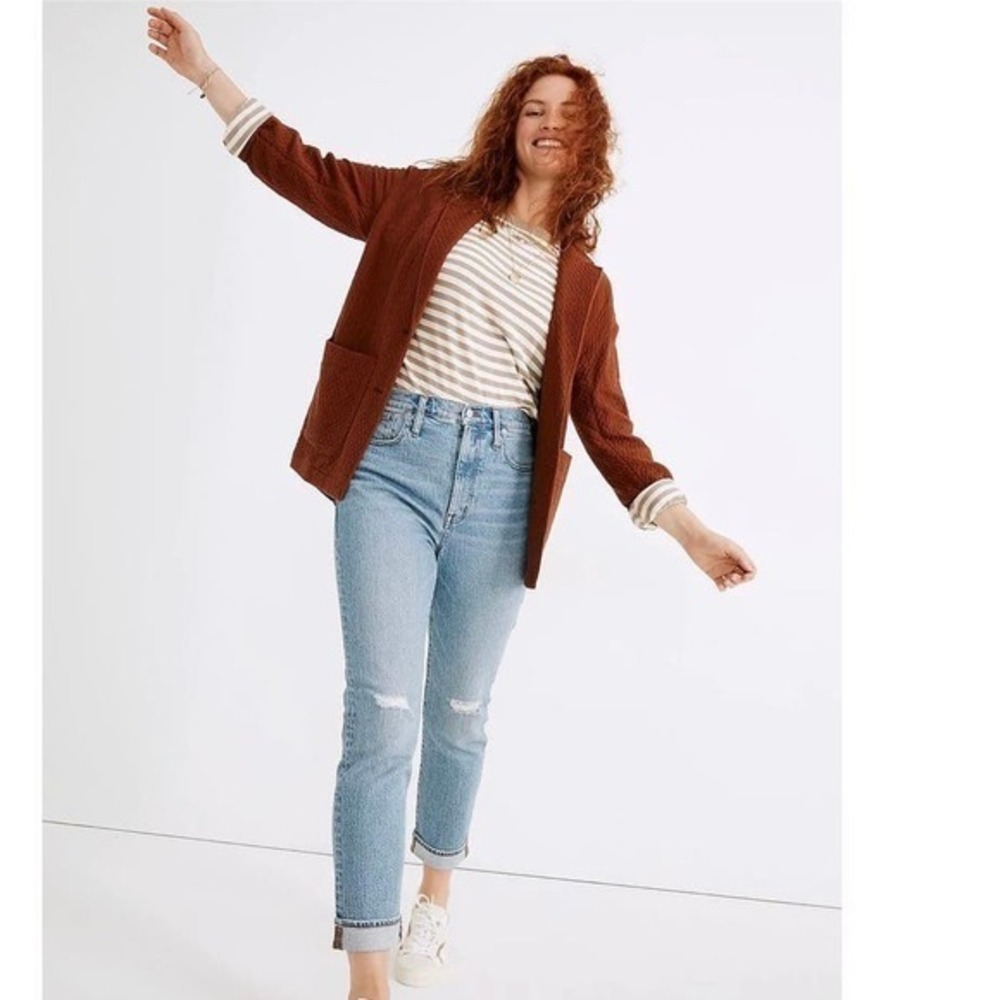 Madewell The High-Rise Slim Boyjean: Ripped Edition Size 32